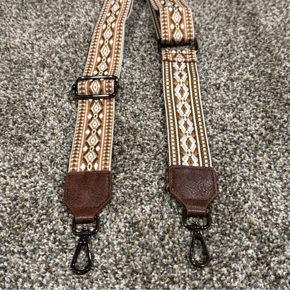 Brown And Cream Patterned Replacement Handbag Str… - image 4